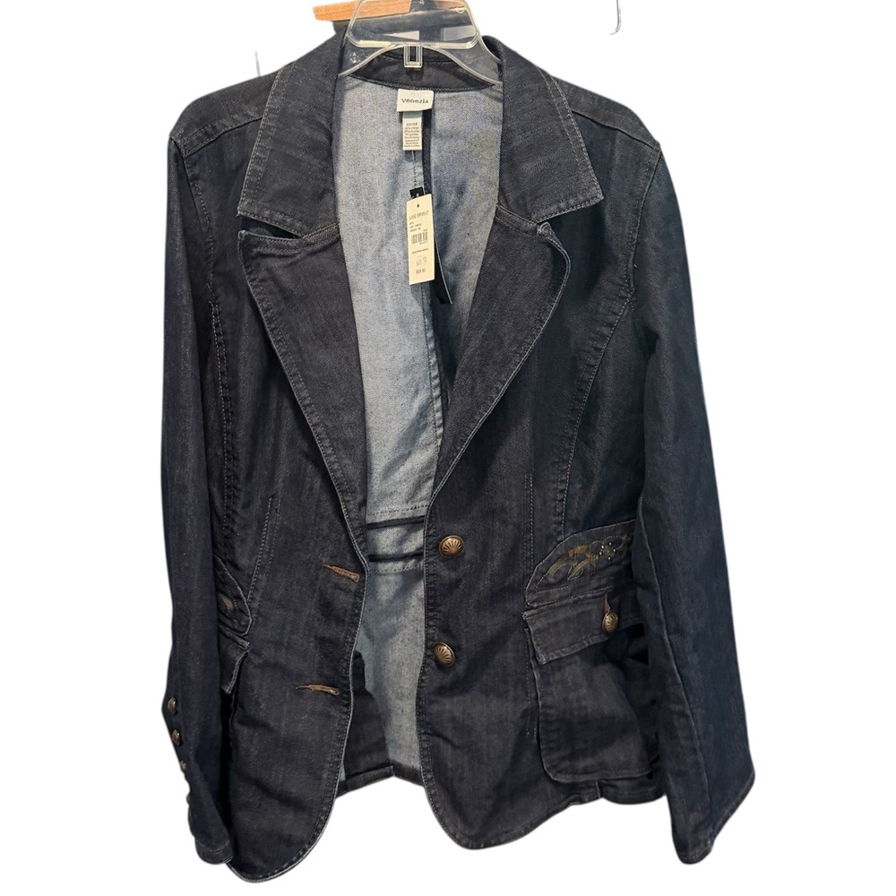 Lane Bryant Venezia Two Button Denim Jacket, size 22/24 NWT